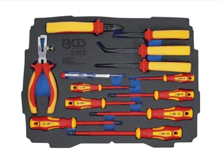 Bandeja de espuma para BGS BOXSYS1 & 2: Alicates VDE / juego de destornilladores | 13 piezas - 3352 BGS - Imagen 1