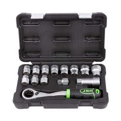 ESTUCHE DE HERRAMIENTAS GO-THROUGH DE 14 PIEZAS 1/2" CINCADO- 54090 JBM - Imagen 1