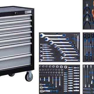 Carro de herramientas | 7 cajones | con 246 herramientas - 6060 BGS - Imagen 1