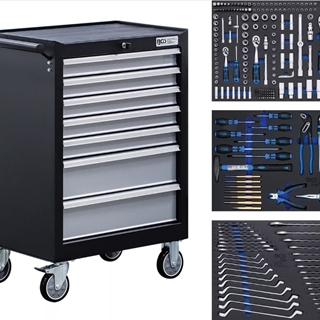 Carro de herramientas | 7 cajones | con 263 herramientas - 6062 BGS - Imagen 1