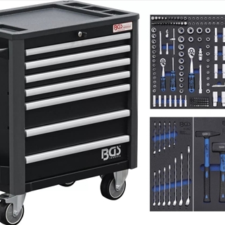 Carro de herramientas | 7 cajones | con altura extra baja | con 209 herramientas - 4140 BGS - Imagen 1