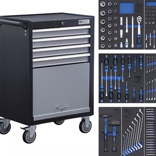 Carro de herramientas "Básico" | 4 cajones | con 151 herramientas - 4086 BGS - Imagen 1