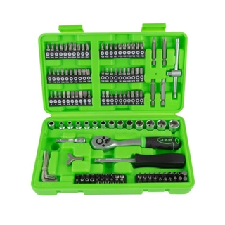 ESTUCHE DE HERRAMIENTAS CON VASOS Y PUNTAS DE 130 PIEZAS 1/4" CINCADO- 53953 JBM - Imagen 1