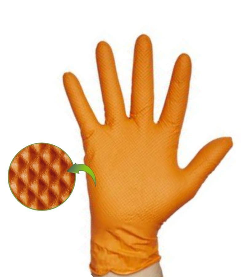 Guante Desechable Nitrilo Gentle GRIP Naranja 8,5 Gr - Imagen 1