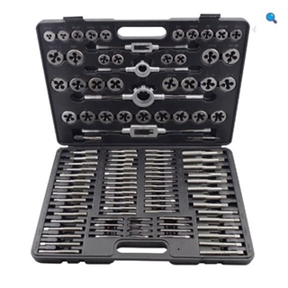 JUEGO DE MACHOS Y TERRAJAS MÉTRICAS, 110 PIEZAS 9162 - Imagen 1