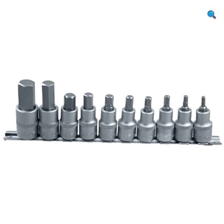 JUEGO PUNTAS ALLEN EN VASO 1/2", 10 PIEZAS, 4MM – 17MM 9771 - Imagen 1