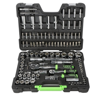 MALETÍN DE HERRAMIENTAS DE 108 PIEZAS CON VASOS HEXAGONALES CROMADO- 54048 - Imagen 1