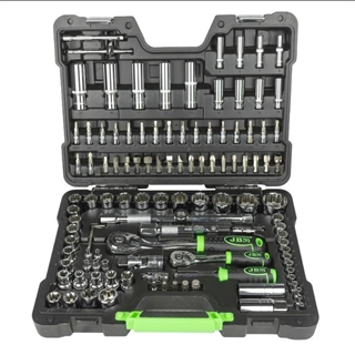 MALETÍN DE HERRAMIENTAS DE 113 PIEZAS VASOS 1/2" Y 1/4" DE 12 CANTOS CROMADO JBM 54047 - Imagen 1