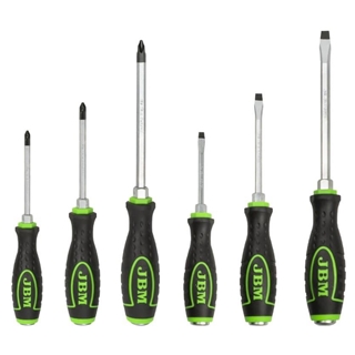 SET DE 6 DESTORNILLADORES GO-THROUGH (3 ESTRELLA + 3 PLANOS)- 54071 JBM - Imagen 1