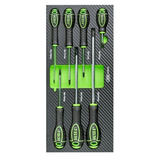 SET DE 7 DESTORNILLADORES CRUZ CON MÓDULO EVA CARBONO- 53943 JBM - Imagen 1